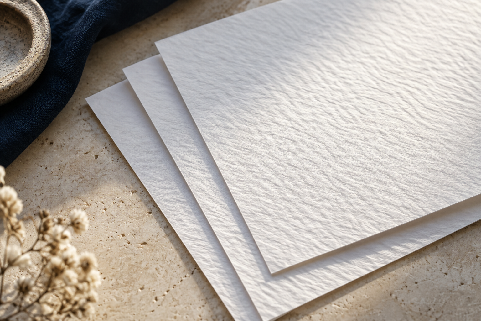 Water-textured paper paper sample illustration