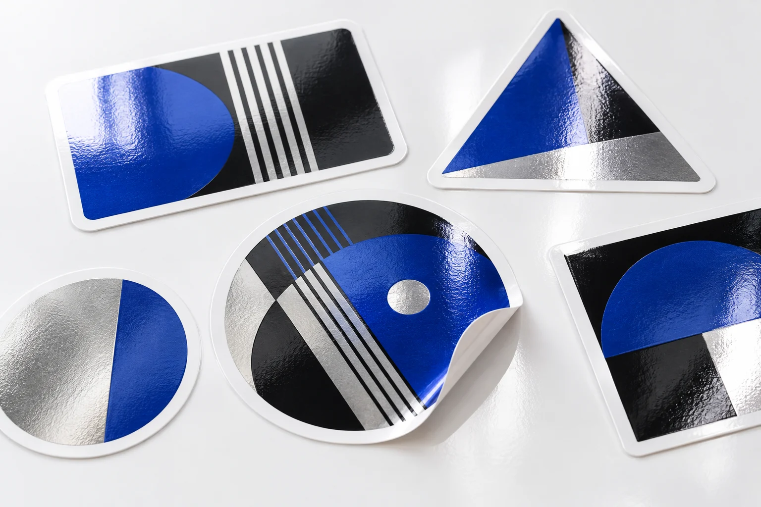 Glossy custom die-cut labels